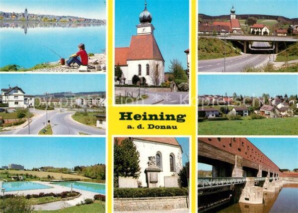 Heining Passau Donaupartie Orts und Teilansichten Kirche Bruecke