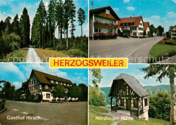 Herzogsweiler Waldweg Gasthof Hirsch Noerdlinger Huette