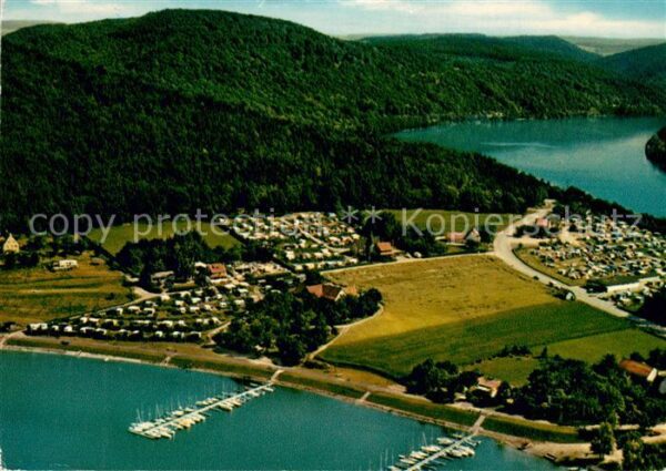 Edersee Halbinsel Scheid Fliegeraufnahme