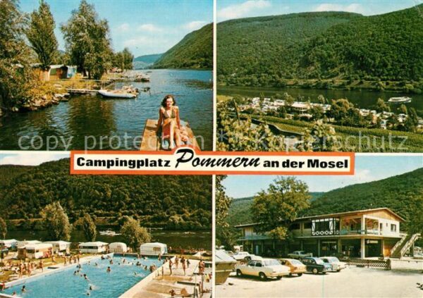 Pommern Mosel Campingplatz Schwimmbad Moselpartie
