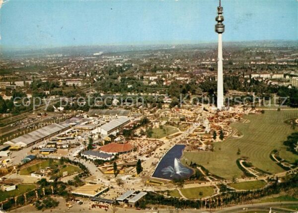 Dortmund Westfalenhalle Aussichts und Fernmeldeturm Fliegeraufnahme