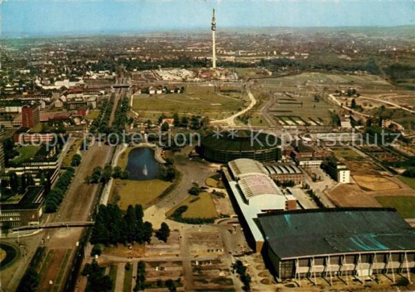 Dortmund Westfalenhalle mit Fernsehturm Fliegeraufnahme