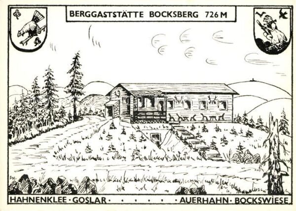 Hahnenklee-Bockswiese Harz Berggaststaette Bocksberg Blockhuette
