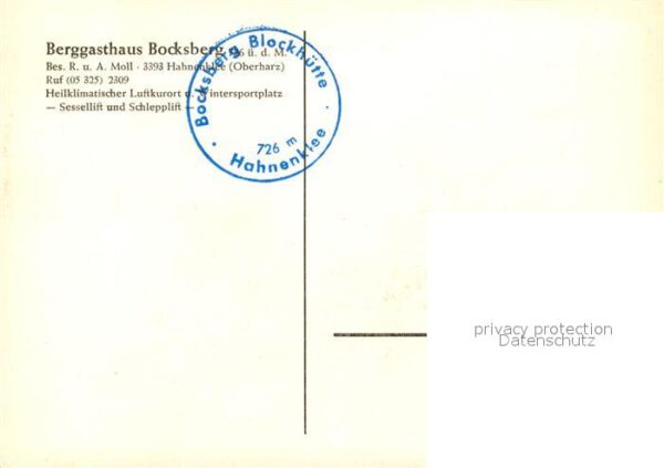 Hahnenklee-Bockswiese Harz Berggaststaette Bocksberg Blockhuette – Bild 2