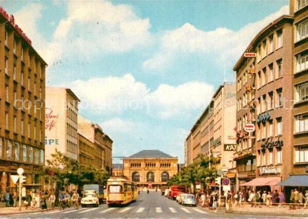 Hannover Bahnhofstrasse mit Bahnhof