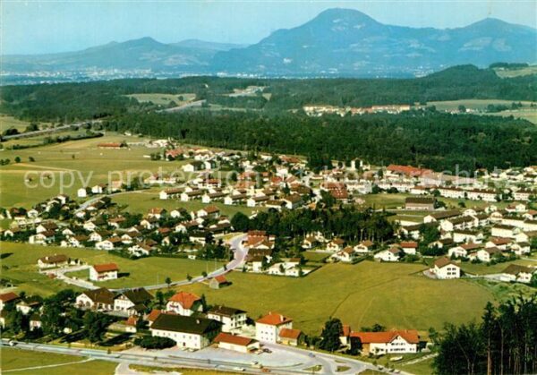 Piding Fliegeraufnahme mit Au Mauthausen und Gaisberg