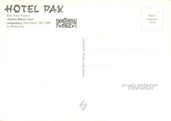 Langenberg Rheinland Hotel Pax Terrasse – Bild 2