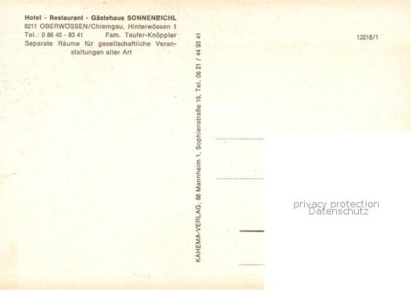 Oberwoessen Gasthof Sonnenbichl Speisesaal Chiemgau Ecke – Bild 2