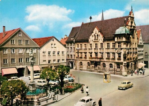 Mindelheim Marienplatz am Rathaus
