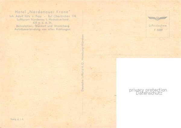 Nordenau Hotel Nordenauer Krone Fliegeraufnahme – Bild 2
