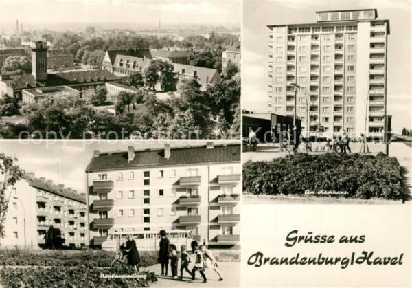 Brandenburg Havel Panorama Hochhaus Neubausiedlung