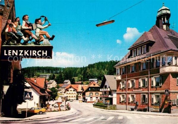 Lenzkirch Origineller Wegweiser Ortsmitte Rathaus