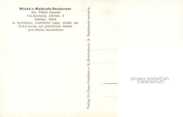 Neu-Isenburg Wilckes Waldcafe Restaurant – Bild 2
