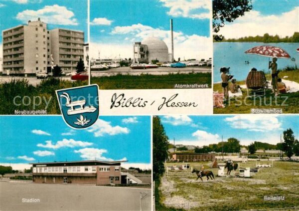 Biblis Neubaugebiet Atomkraftwerk Schwimmbad Stadion Reitplatz
