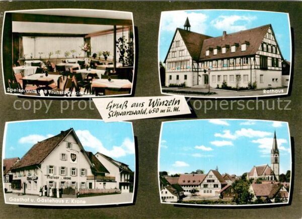 Winzeln Fluorn Rathaus Gasthof Gaestehaus zur Krone