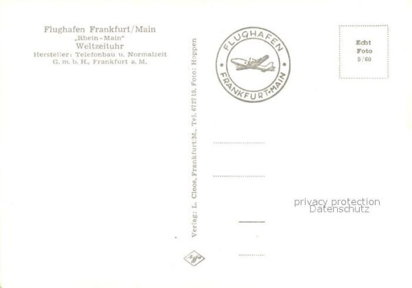Frankfurt Main Weltzeituhr Flughafen – Bild 2