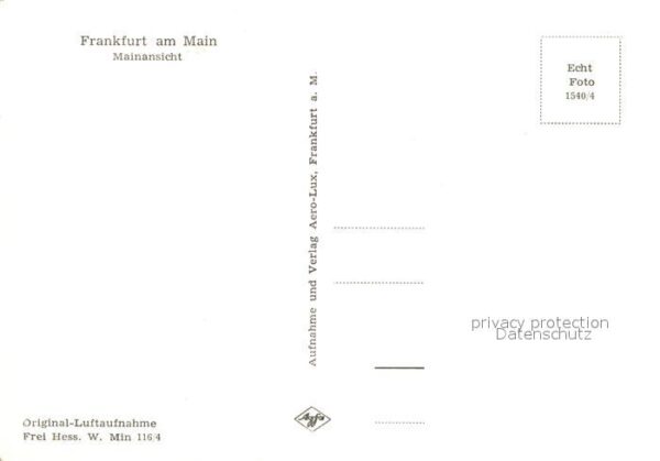 Frankfurt Main Fliegeraufnahme – Bild 2