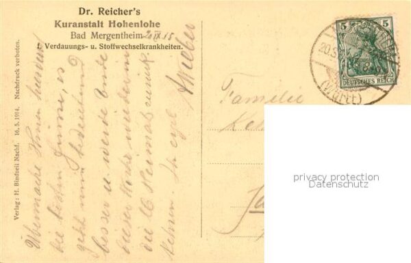 Bad Mergentheim Kuranstalt Hohenlohe – Bild 2