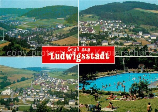 Ludwigsstadt Fliegeraufnahme Freibad