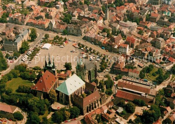 Erfurt Fliegeraufnahme Domplatz Mariendom Pfarrkirche Severi