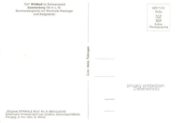 Wildbad Schwarzwald Fliegeraufnahme Sommerberghotel Waldcafe Riexinger Bergstati – Bild 2