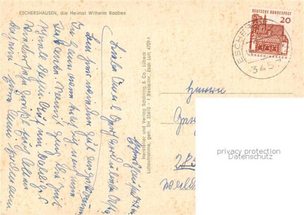 Eschershausen Holzminden Fliegeraufnahme Heimat Wilhelm Raabe – Bild 2
