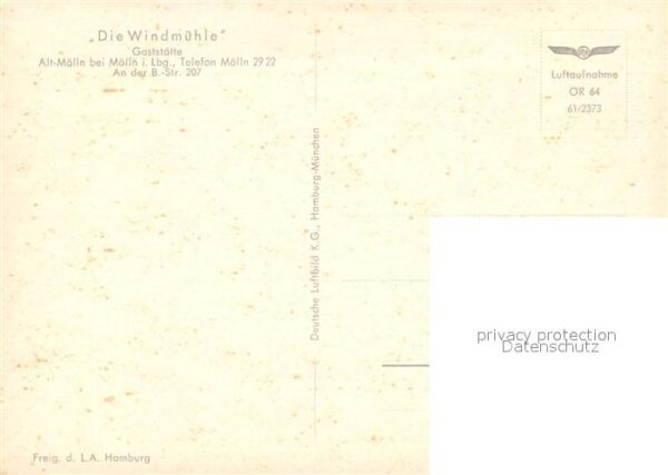 Alt Moelln Fliegeraufnahme Gaststaette Die Windmuehle – Bild 2