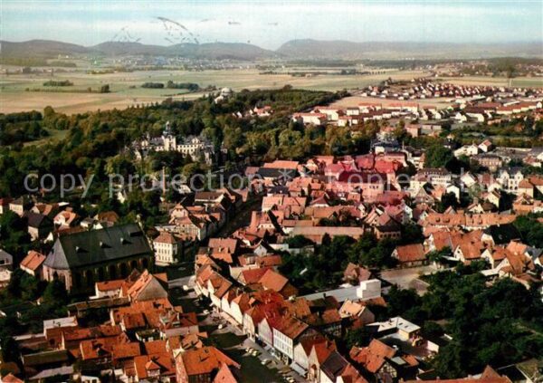 Bueckeburg Fliegeraufnahme Schloss Mausoleum Wesergebirge