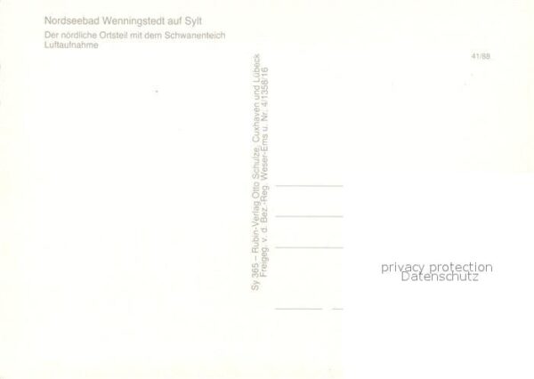 Wenningstedt Sylt Fliegeraufnahme Schwanenteich – Bild 2