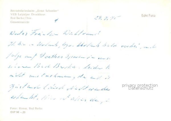 Berka Bad Betriebsferienheim Ernst Schneller – Bild 2
