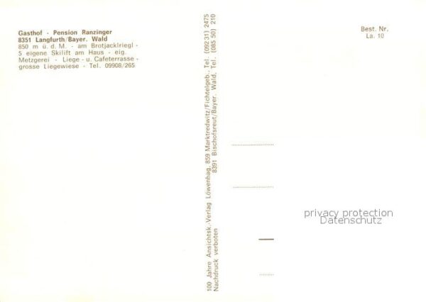 Langfurth Schoefweg Gasthof Pension Ranzinger – Bild 2