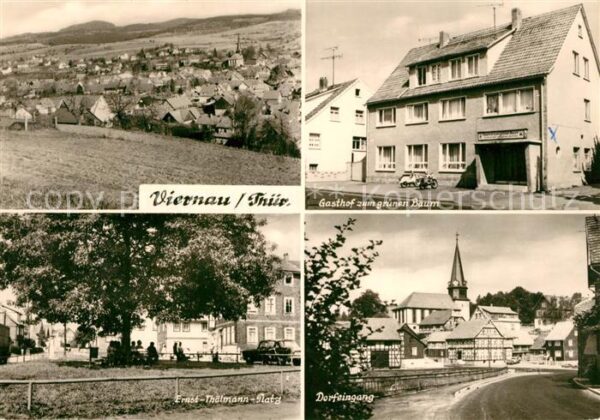 Viernau Gasthof zum gruenen Baum Ernst Thaelmann Platz Dorfeingang