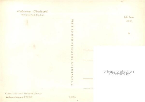 Weisswasser Oberlausitz Wilhelm Pieck Stadion – Bild 2