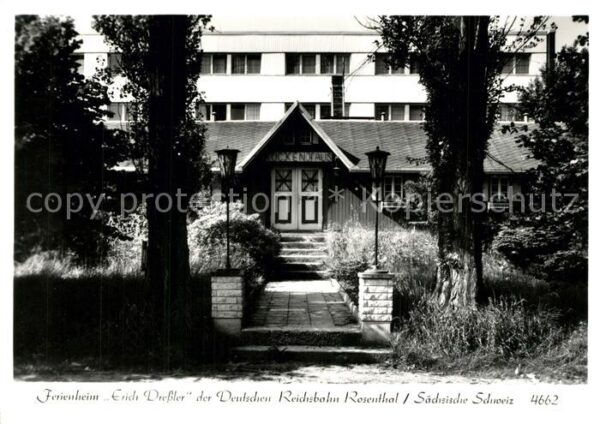 Rosenthal-Bielatal Ferienheim Erich Dressler Deutsche Reichsbahn