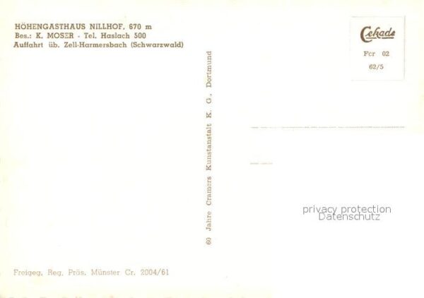 Haslach Freiburg Breisgau Fliegeraufnahme Hoehengasthof Nillhof – Bild 2