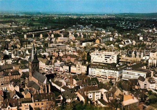 Siegburg Blick vom Michelsberg Markt Servatiuskirche