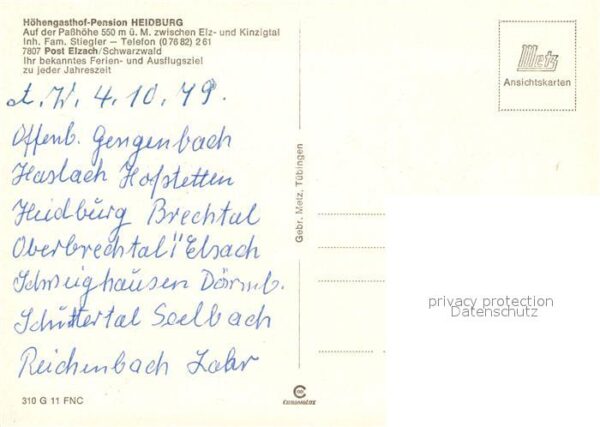 Elzach Hoehengasthof Pension Heidburg – Bild 2