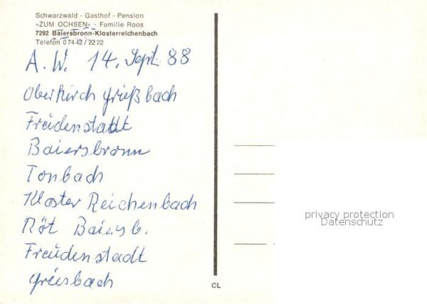Klosterreichenbach Gasthof Pension Zum Ochsen – Bild 2