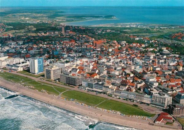 Norderney Nordseebad Fliegeraufnahme Kaiserstrasse Strandpromenade