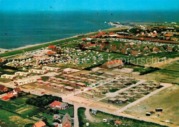 Norddeich Ostfriesland Fliegeraufnahme Ferienhaeuser Zeltplatz