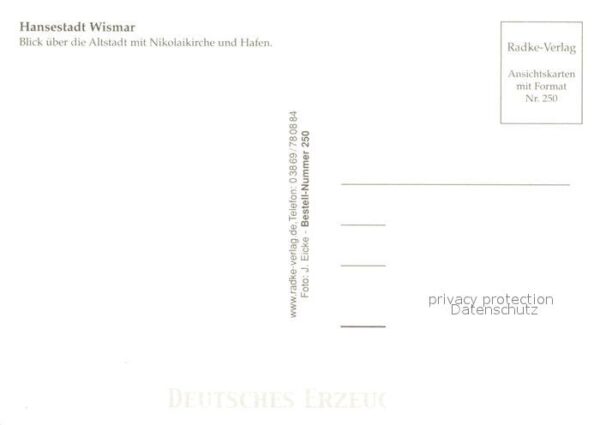 Wismar Mecklenburg Fliegeraufnahme Altstadt Nikolaikirche Hafen – Bild 2