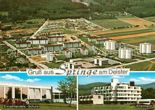 Springe Deister Fliegeraufnahme Einzelhandelsschule Altenheim