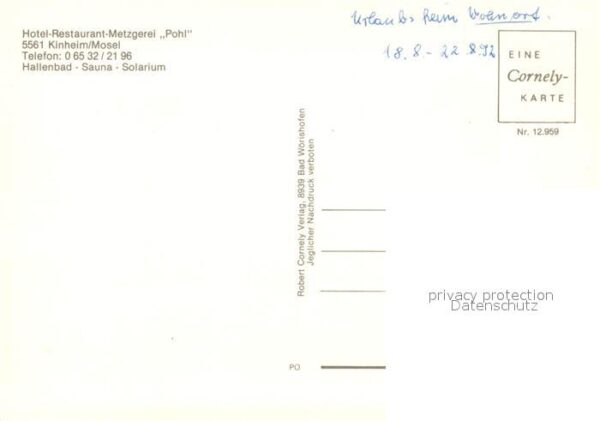 Kinheim Hotel Restaurant Metzgerei Pohl – Bild 2