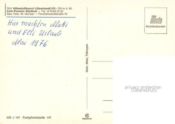Luetzenhardt Cafe Pension Waldlust – Bild 2