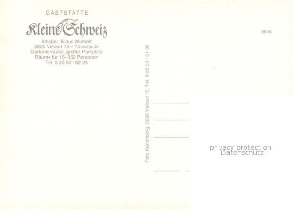 Velbert Gaststaette Kleine Schweiz – Bild 2