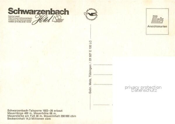 Schwarzenbach Forbach Hotel Talsperre – Bild 2