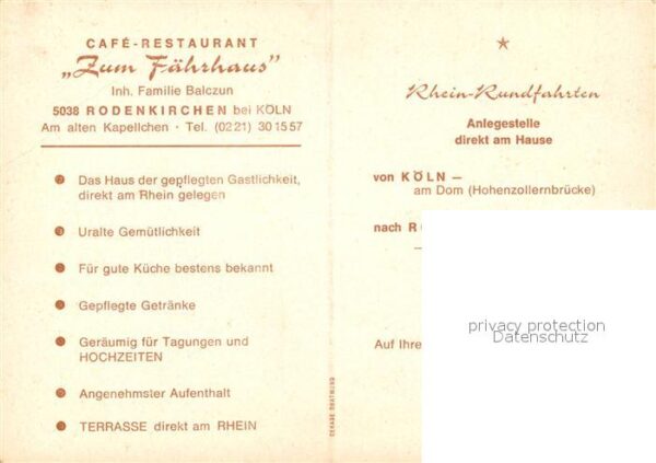 Rodenkirchen Koeln Cafe Restaurant Zum Faehrhaus – Bild 2