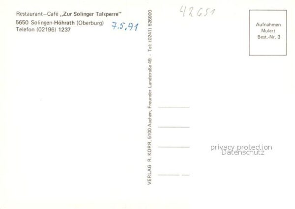 Hoehrath Restaurant Cafe Zur Solinger Talsperre – Bild 2