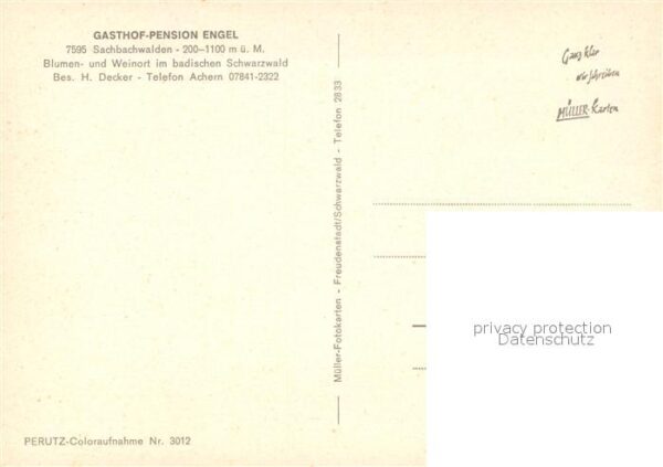 Sasbachwalden Gasthof Pension Engel – Bild 2