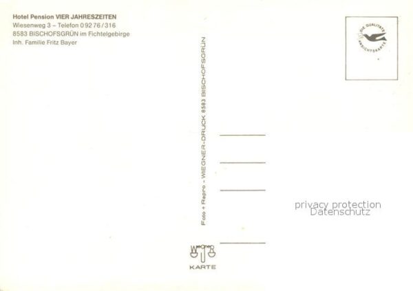 Bischofsgruen Hotel Pension vier Jahreszeiten Winter – Bild 2